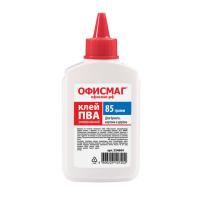 Клей ПВА ОФИСМАГ (бумага, картон, дерево), 85 г, РОССИЯ