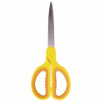 Ножницы BRAUBERG "Original", 155 мм, оранжево-желтые, ребристые резиновые вставки