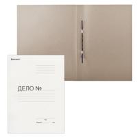 Скоросшиватель картонный BRAUBERG, плотный картон, белый, до 200 листов