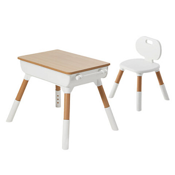 Стол детский + стул BRABIX KIDS CS-001, растущий, 2-7 лет, ЛДСП, пластик