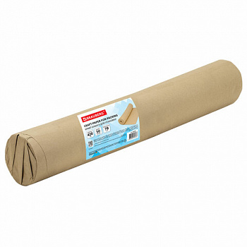 Крафт-бумага в рулоне, 420 мм x 50 м, плотность 78 г/м2, Марка А (Коммунар), BRAUBERG