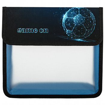 Папка для тетрадей ЮНЛАНДИЯ А5, пластик, 2 отделения, клапан на липучке, "Digital Ball"