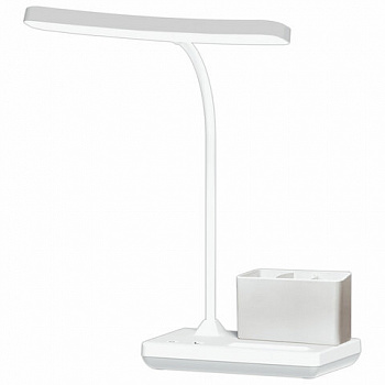 Настольная лампа светильник беспроводная SONNEN PT-301, органайзер, USB, LED, 4 Вт, 3 режима