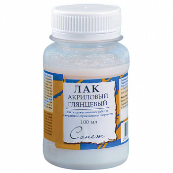 Лак акриловый глянцевый "Сонет", баночка 100 мл, Невская Палитра