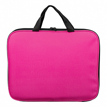 Папка на молнии с ручками STAFF EVERYDAY, А4, полиэстер, ярко-розовая