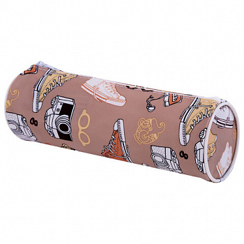 Пенал-тубус ПИФАГОР, мягкий, "HOLIDAY", 20х7 см