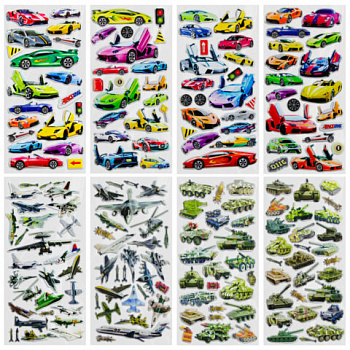 Наклейки зефирные "Для мальчиков", 19х9,5 см, ассорти 8 видов, FUNSTER (ФАНСТЕР)