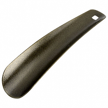 Ложка рожок для обуви с ушком МЕТАЛЛИЧЕСКАЯ 15 см, антик БРОНЗА, SHEGRA (ШЕГРА), LUXE