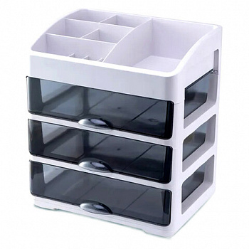 Органайзер для хранения косметики, канцтоваров, мелочей ТРЕХУРОВНЕВЫЙ 31,5x27,7x21 см, DASWERK (ДАСВЕРК)