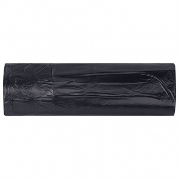 Мешки для мусора 120л черные в рулоне 10 штук особо прочные, ПВД 65 мкм, 70x110см, LAIMA