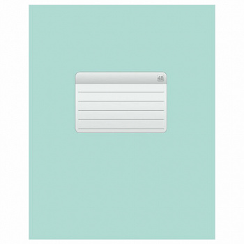 Тетрадь А5, 48 л., HATBER-ECO скоба, офсет №2 ЭКОНОМ, клетка, обложка мелованная бумага, "Зеленая", 075743, 48Т5D1_27731