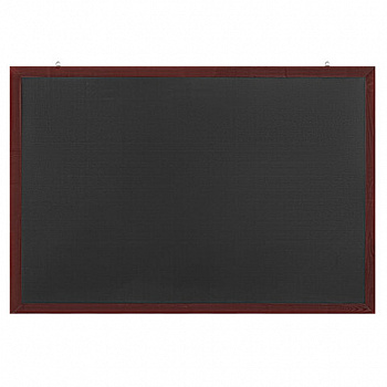 Доска для мела магнитная 60х90 см, черная, деревянная окрашенная рамка, Россия, BRAUBERG