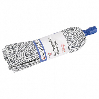 Насадка МОП ленточная для швабры, крепление еврорезьба, хлопок/полиэстер/резина, 33 см, VILEDA "АнтиБак"