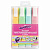 Набор текстовыделителей ЮНЛАНДИЯ 4 шт., АССОРТИ, "COLORSTAR PASTEL", линия 1-4 мм