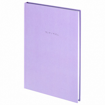 Блокнот БОЛЬШОЙ ФОРМАТ 200х290 мм, А4, 80 л., твердый, клетка, BRAUBERG "Minimal", сиреневый