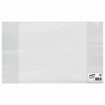 Обложка ПВХ со штрихкодом для тетрадей и дневников, ПЛОТНАЯ, 120 мкм, 210х350 мм, прозрачная, ЮНЛАНДИЯ