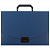 Портфель пластиковый STAFF А4 (320х225х36 мм), без отделений, синий