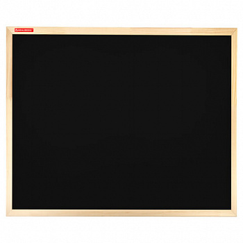 Доска для мела магнитная 50х70 см, черная, деревянная рамка, BRAUBERG "Wood"
