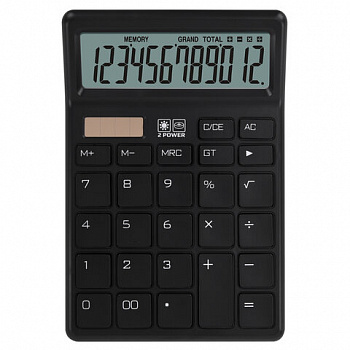 Калькулятор настольный BRAUBERG CH-12-BK (153х103 мм), 12 разрядов, двойное питание, черный