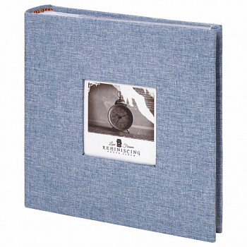 Фотоальбом BRAUBERG "Джинс" на 200 фото 10х15 см, ткань, бумажные страницы, переплет, бокс