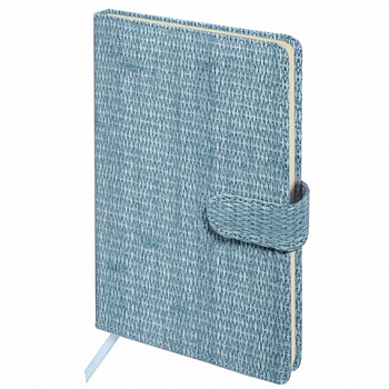 Еженедельник датированный 2026 А5 145х215 мм, BRAUBERG "Augustus", под кожу, голубой