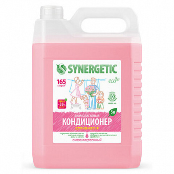 Кондиционер-ополаскиватель для белья 5 л SYNERGETIC "Аромамагия", гипоаллергенный, концентрат