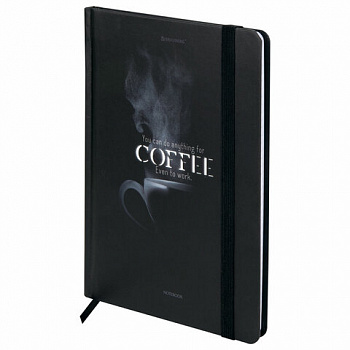 Блокнот с резинкой в клетку 96 л., А5 145х203 мм, твердая обложка, BRAUBERG, "Shadows"