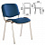 Стул для персонала и посетителей BRABIX "Iso CF-001", хромированный каркас, кожзам синий