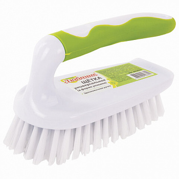 Щетка универсальная ЛЮБАША "Утюжок", 8,5х6,5х15 см, ручка с ПВХ-покрытием