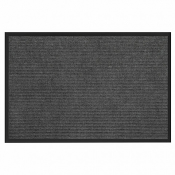 Коврик придверный 60х90 см, СЕРЫЙ, влаго-грязезащитный, 430 г/м2, ребристый, ЛЮБАША СТАНДАРТ