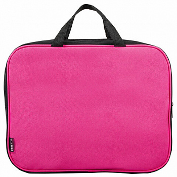 Папка на молнии с ручками STAFF EVERYDAY А4, 1 отделение, полиэстер, 80 мм, розовая