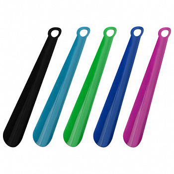 Ложка рожок для обуви МЕТАЛЛИЧЕСКАЯ 30 см, 5 цветов, ассорти, SHEGRA (ШЕГРА)