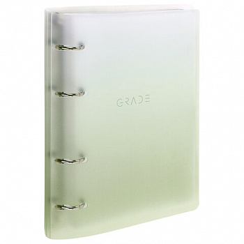 Тетрадь на кольцах А5 175х220 мм, 120 л., пластик, с разделителями, BRAUBERG, Зеленый