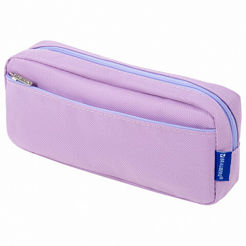 Пенал мягкий BRAUBERG PASTEL, 2 отделения, фиолетовый, 21х9,5х5 см