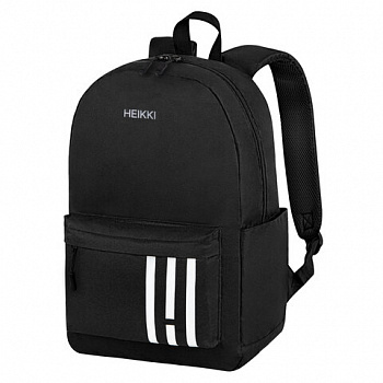 Рюкзак HEIKKI ENERGETIC (ХЕЙКИ) универсальный, эргономичный, "Strips", черный, 43х30х16 см