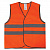 Жилет сигнальный ГОСТ, 2 светоотражающие полосы, ОРАНЖЕВЫЙ, XXL (56-58), ПЛОТНЫЙ, ГРАНДМАСТЕР