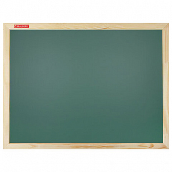Доска для мела магнитная 45х60 см, зеленая, деревянная рамка, BRAUBERG "Wood"