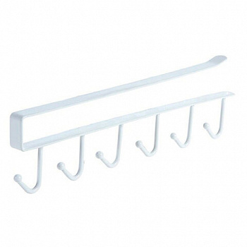 Держатель для полотенец и кухонной утвари 6 крючков подвесной для шкафов и полок LAIMA HOME