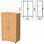 Шкаф закрытый "Монолит", 740х390х1250 мм, цвет бук бавария (КОМПЛЕКТ)