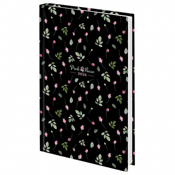 Ежедневник датированный 2026 145х215 мм, А5, STAFF, ламинированная обложка, "Flower pattern"