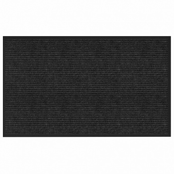 Коврик придверный 90х150 см, ЧЕРНЫЙ, влаго-грязезащитный, 450 г/м2, ребристый, PRIMILA (ПРИМИЛА) EXTRA