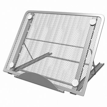 Подставка для книг, ноутбуков, планшетов BRAUBERG "Germanium", 240х195х20 мм, серебро, металл