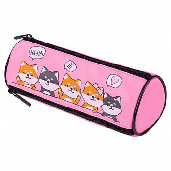 Пенал мягкий BRAUBERG, 3 отделения, нейлон, 21х7х7 см, "Puppies"