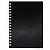 Блокнот МАЛЫЙ ФОРМАТ А6, 80 л., гребень, бумвинил "METALLIC", клетка, HATBER, черный, 086310, 80ЗК6бвВ1гр