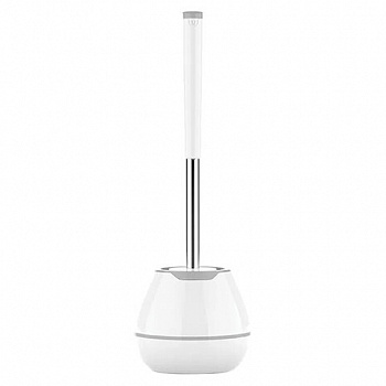 Ершик для унитаза силиконовый STANDART TYPE (овальный) напольный, с пинцетом, LAIMA