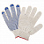 Перчатки хлопчатобумажные, КОМПЛЕКТ 100 пар, 10 класс, 40-42 г, 116 текс, ПВХ-точка, LAIMA ЛЮКС, БЕЛЫЕ
