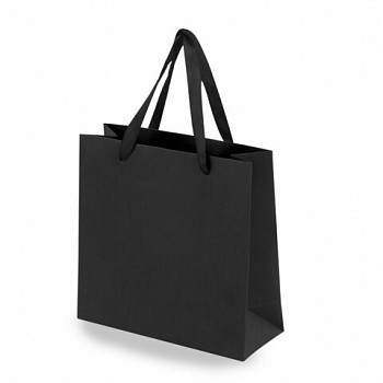 Пакет подарочный КОМПЛЕКТ 3 штуки 20х8х20см "Business Kraft", черный, крафт, ЗОЛОТАЯ СКАЗКА