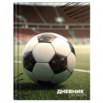 Дневник 1-4 класс 48л, твердый, ЮНЛАНДИЯ, глянцевая ламинация, с подсказом, Футбол