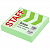 Блок самоклеящийся (стикеры) STAFF STANDARD, ПАСТЕЛЬНЫЙ 51х51 мм, зеленый, 100 листов