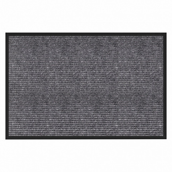 Коврик придверный 60х90 см, СЕРЫЙ, влаго-грязезащитный, 450 г/м2, ребристый, PRIMILA (ПРИМИЛА) EXTRA